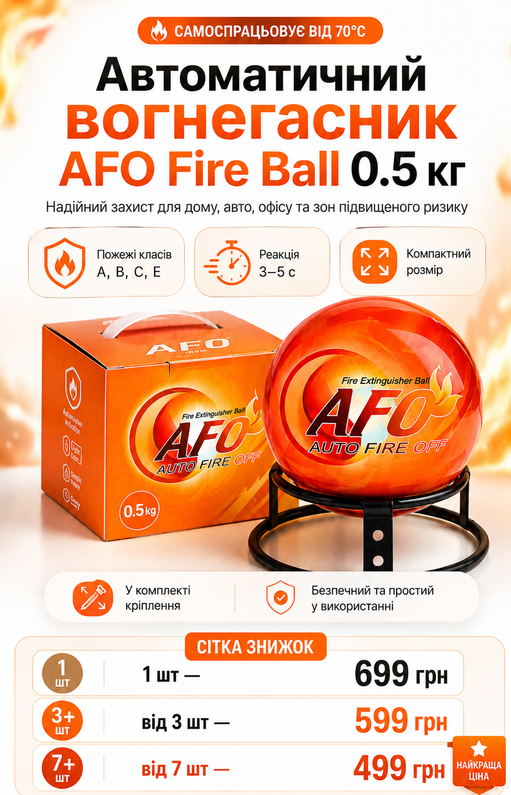 Автоматичний вогнегасник AFO Fire Ball