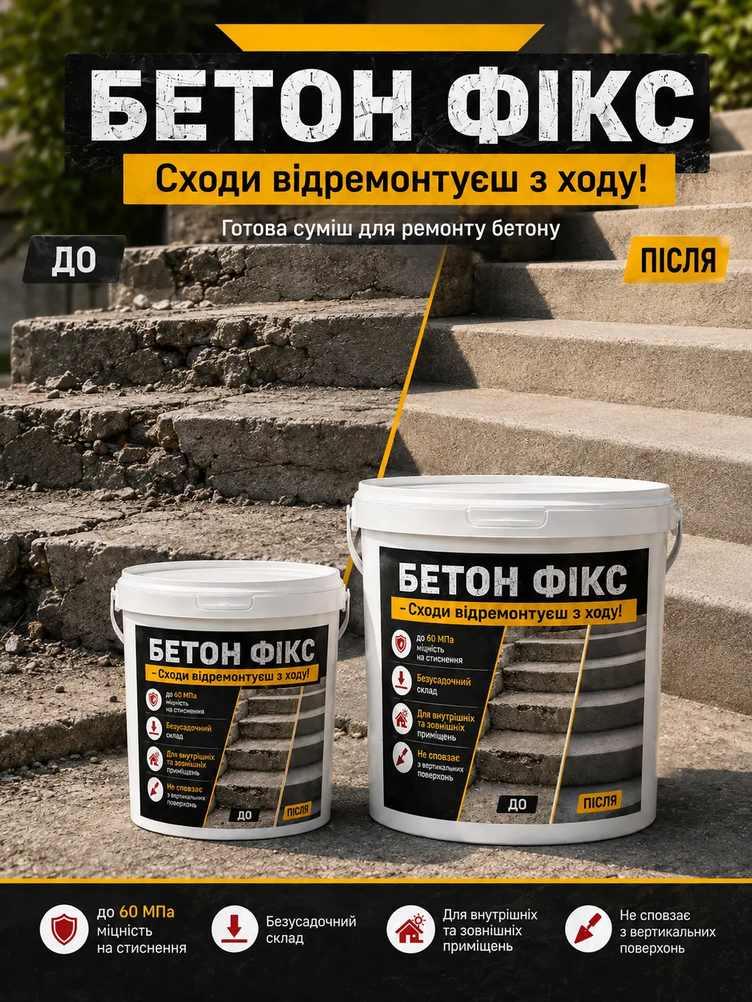 Готова суміш для ремонту бетонну
